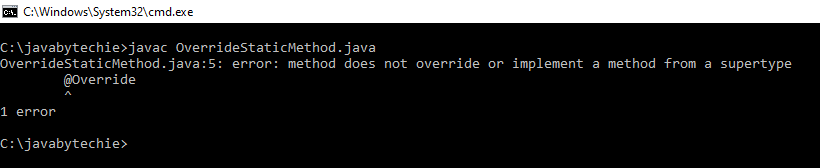 Override Static Method in Java